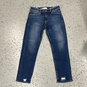 KenCan Raw Edge Waist Denim Jeans Size 28